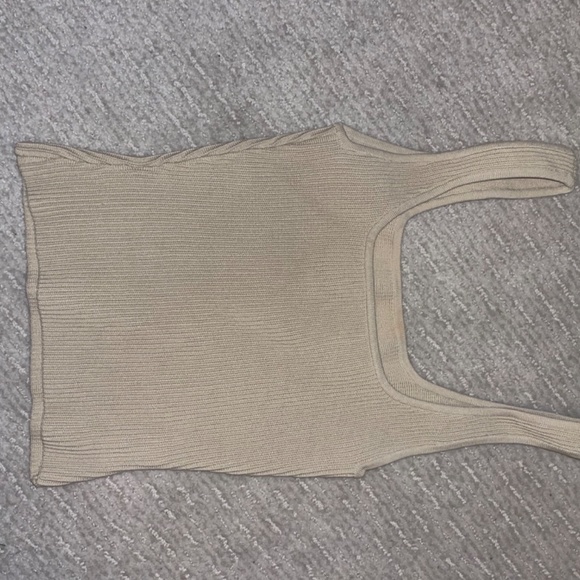 BABATON Sculpt Knit Square Neck Tank - 2XS, Matte Pearl - Picture 5 of 5